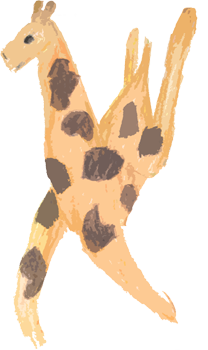 Cave Painted Giraffe